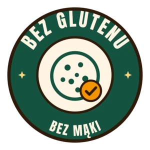 Znak Bez glutenu IRENKI, własna odznaka z ciastkiem